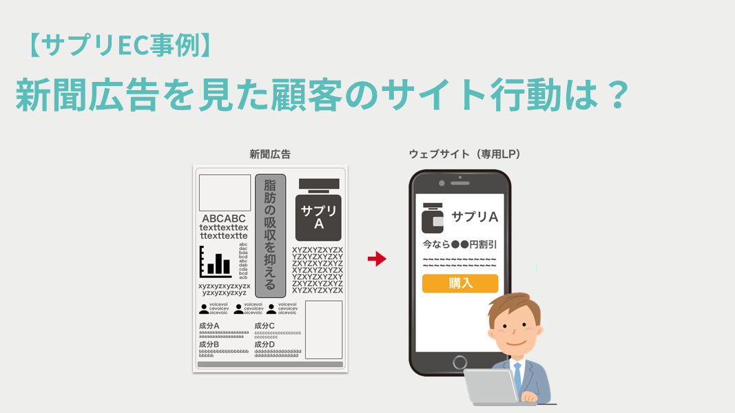 新聞広告を見た顧客のサイト行動は？　サプリECでの事例