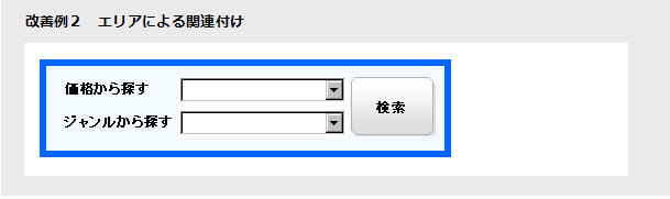 エリアによる関連付け