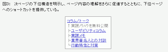 図3:下位ページの表示