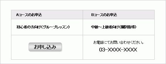 横に並べることで振り分けを明確にする