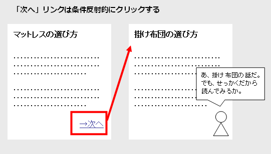 「次へ」というテキストリンク