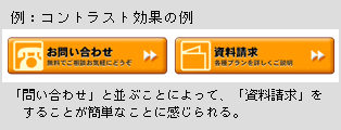 コントラスト効果の例