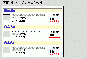 画面例　小さいモニタの場合