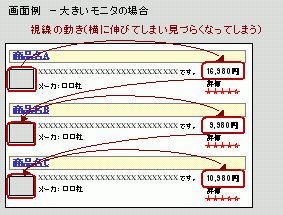 画面例　大きいモニタの場合