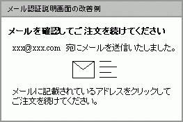 メール認証説明画面の改善例